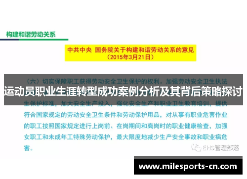 运动员职业生涯转型成功案例分析及其背后策略探讨