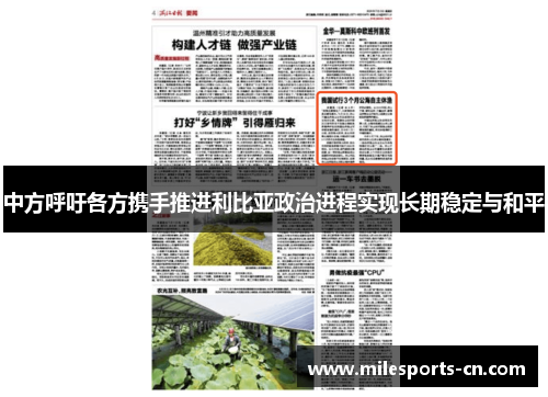 中方呼吁各方携手推进利比亚政治进程实现长期稳定与和平